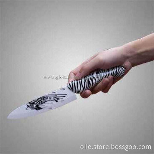 6-inch Kitchen Black Blade Ceramic Knife, 35-42° Cutting Edge Angle